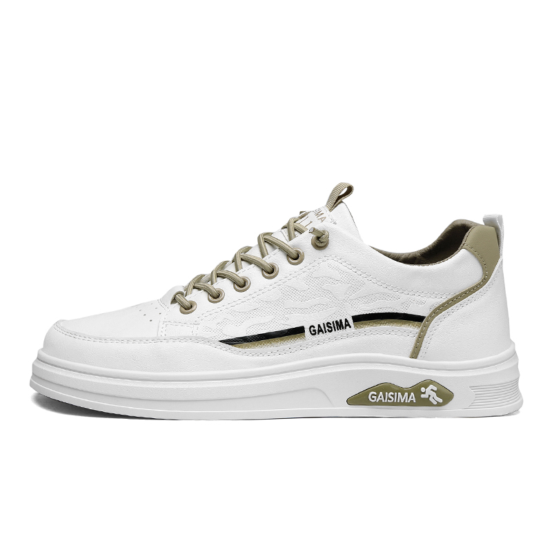 

GAISIMA Мужские лоу-топ скейтборд кроссовки белый хаки, цвет White Khaki