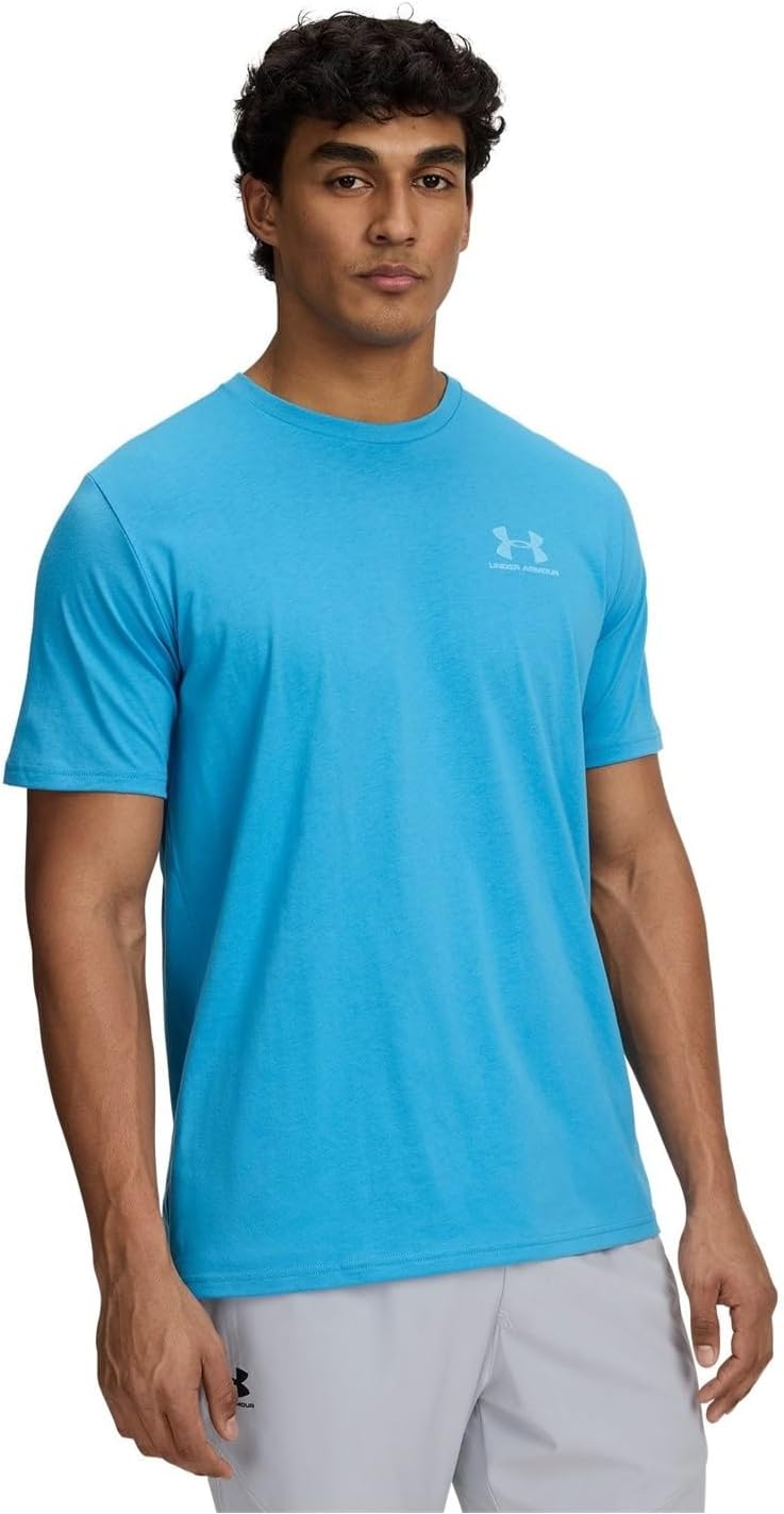 

Мужская спортивная футболка Under Armour с коротким рукавом на левую грудь, (453) Ether Blue/White, Белый, Мужская спортивная футболка Under Armour с коротким рукавом на левую грудь, (453) Ether Blue/White