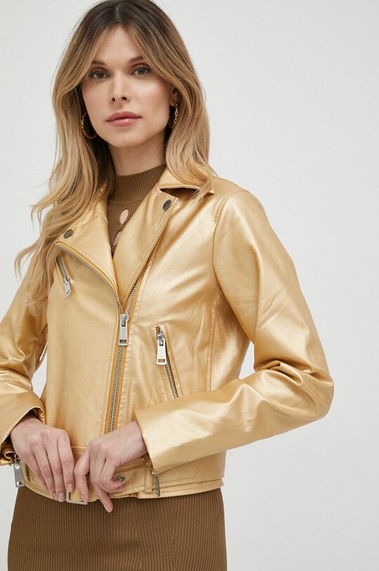 

Мотоциклетная куртка Guess, золото, Желтый, Мотоциклетная куртка Guess, золото