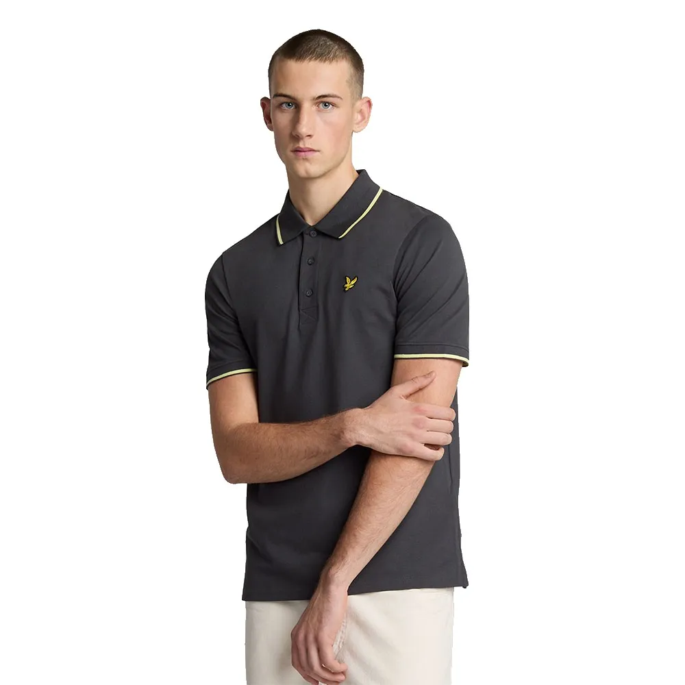 

Поло с коротким рукавом Lyle & Scott Tipped, серый