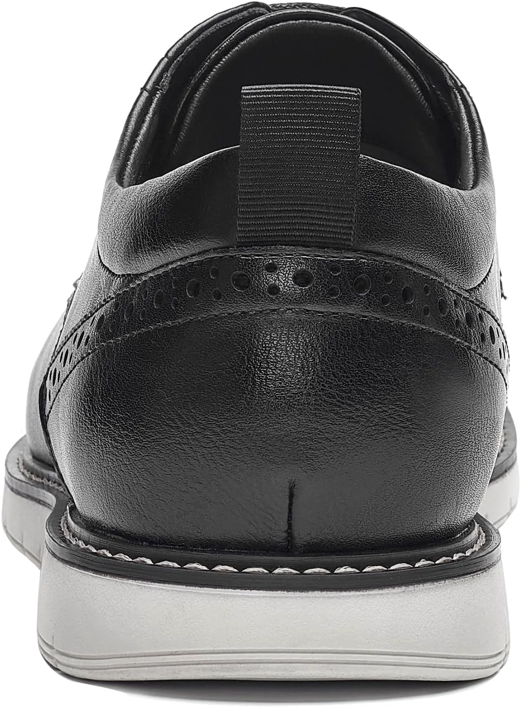 Мужские повседневные оксфорды с цельным носком, деловые формальные туфли, коричневые и черные Temeshu, черный — фото 3
