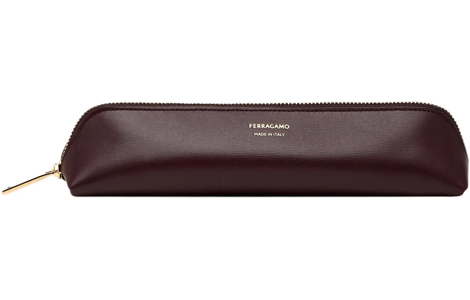 

Ferragamo Кожаная дорожная сумка для хранения мужская black barolo