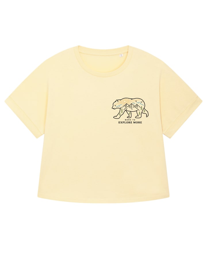 

Футболка Рожден, чтобы исследовать больше в масле wat Apparel