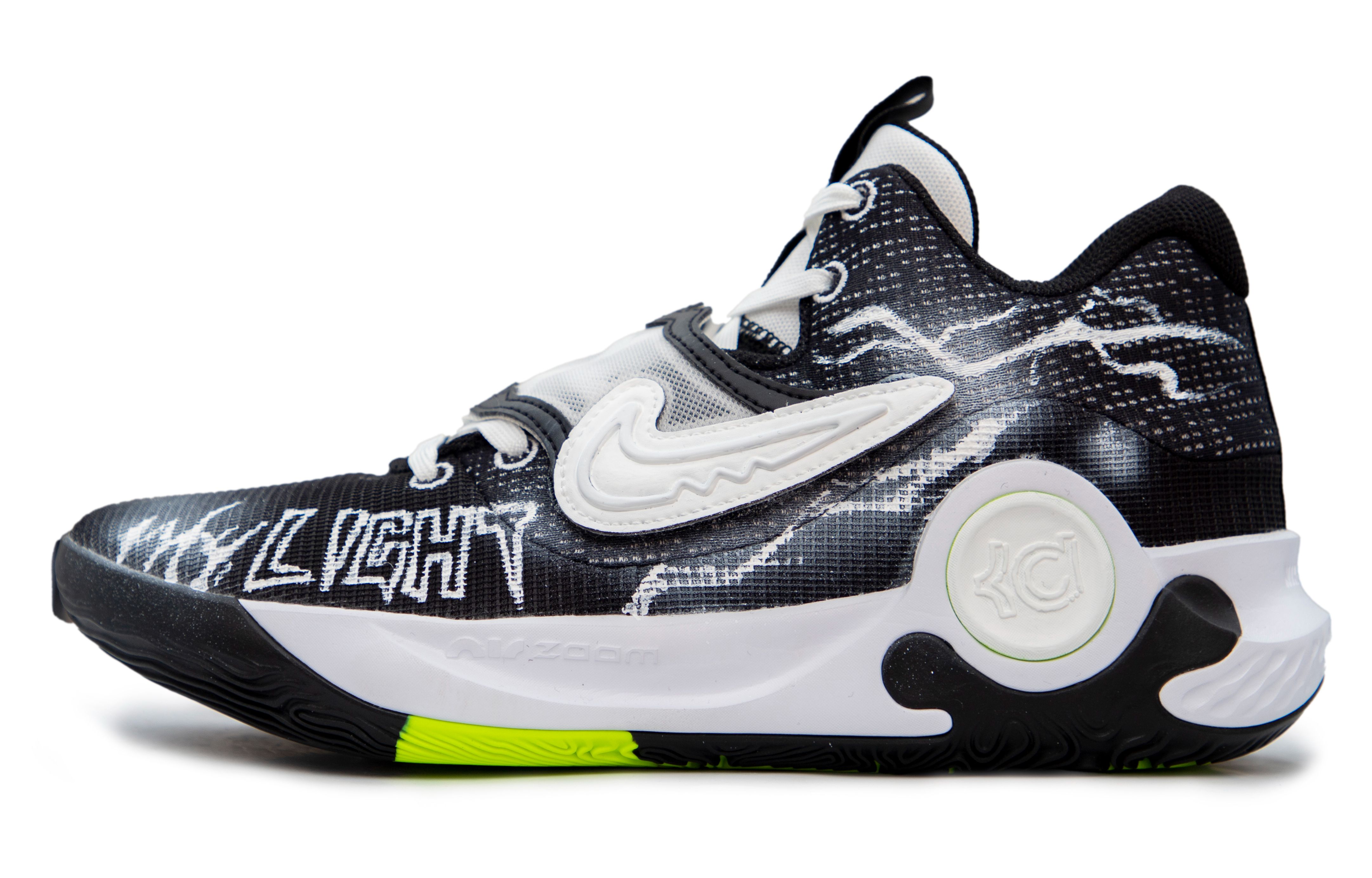 

Nike Баскетбольные кроссовки KD Trey 5 X Snowfield Lightning Lightweight Mid-Top, мужские, черно-белые
