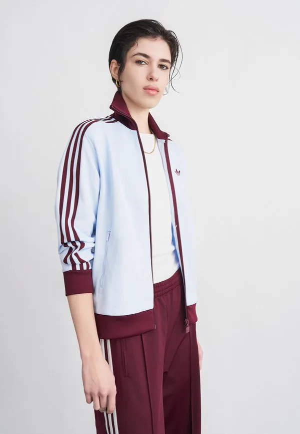 Классическая толстовка на молнии tt Adidas Originals, Crystal Sky/Maroon