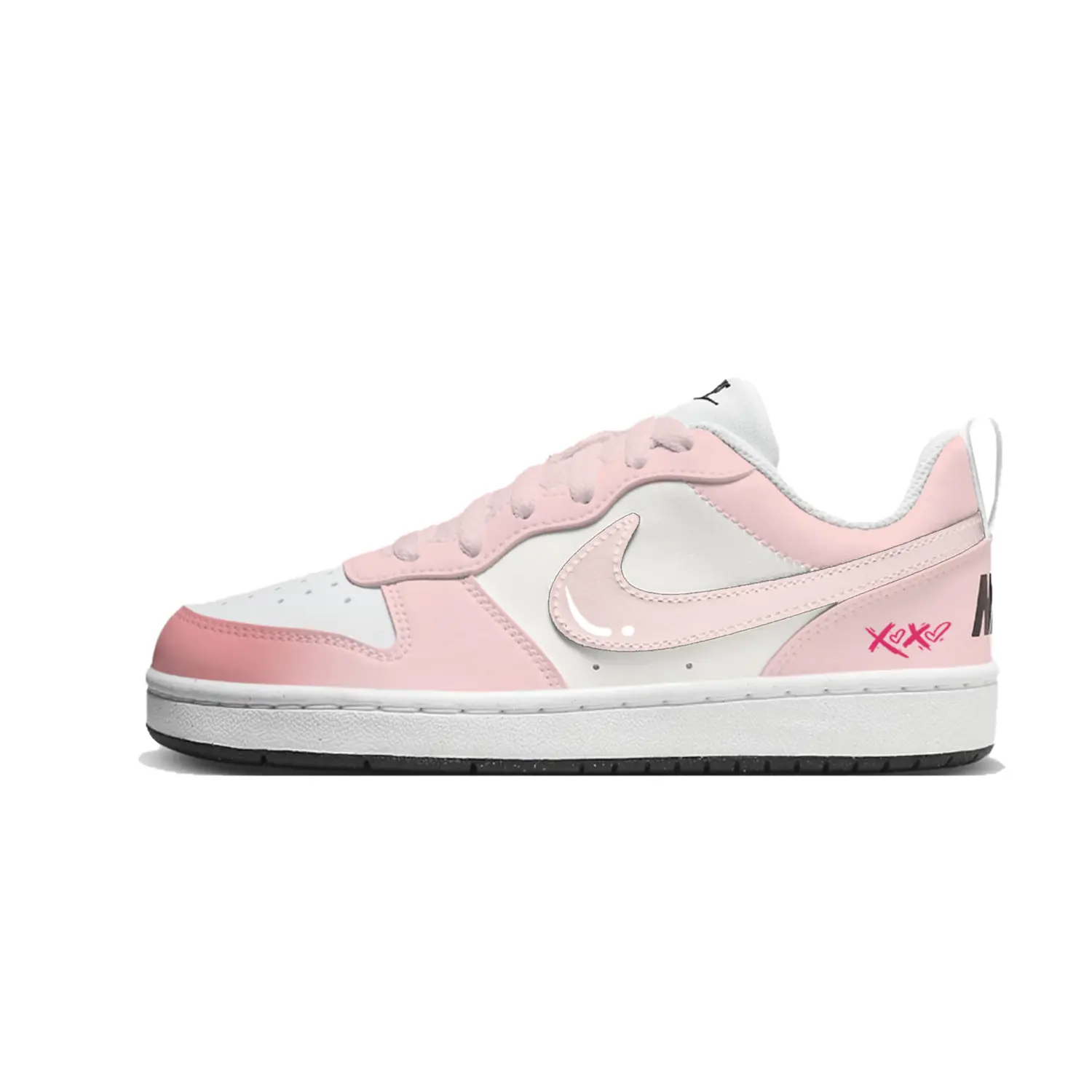 

Nike Court Borough Smoke Pink устойчивые к истиранию низкие скейтерские кроссовки Pink Kids'
