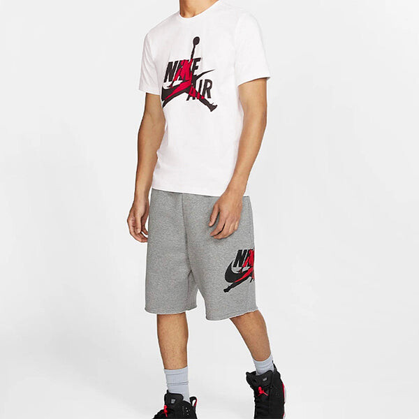 Футболка Air Jordan Jumpman Logo Printing Knit Sports Round Neck Short Sleeve White, белый — фото 3
