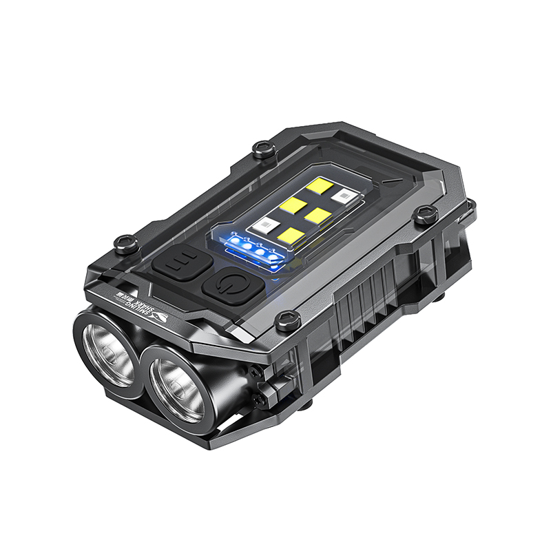 

Фонарь Outdoor Lightings USB Everyday SMILING SHARK, transparent серый[красный синий flash]strong magnetic attraction/metal clip-on