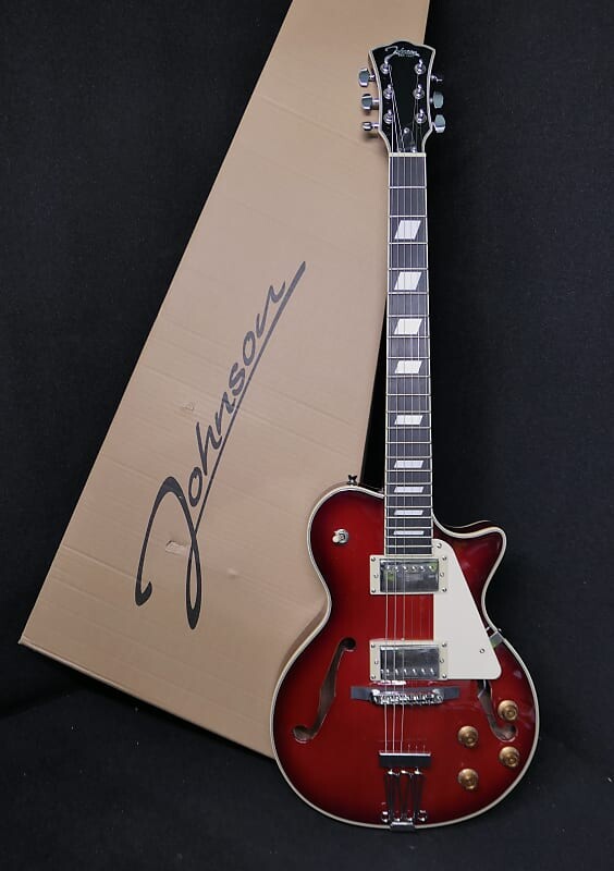 

Электрогитара Johnson JH-100-WNB Delta Rose Hollow Body Single cutaway Electric Guitar WINEBURST
