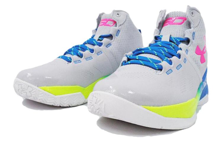 Баскетбольные кроссовки Curry 2 Kids, средние, серые/синие Under Armour, серый — фото 3