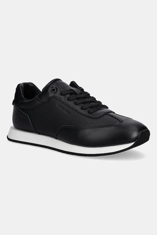 

Кожаные кроссовки LOW TOP LACE UP TMBL LTH Calvin Klein, черный