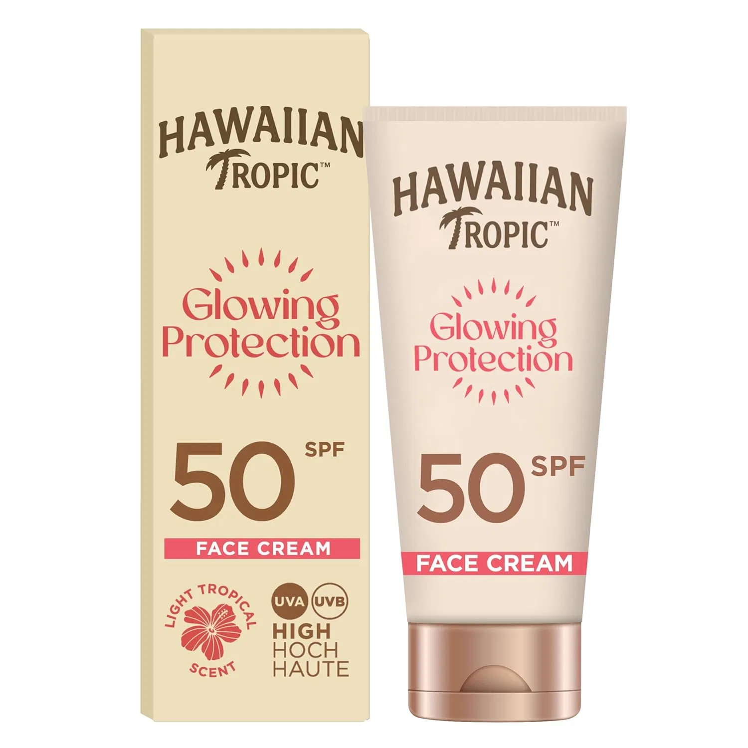 Солнцезащитный лосьон для лица «Glowing Protection» SPF 50 от Hawaiian Tropic (50 мл) Hawaiian Tropic