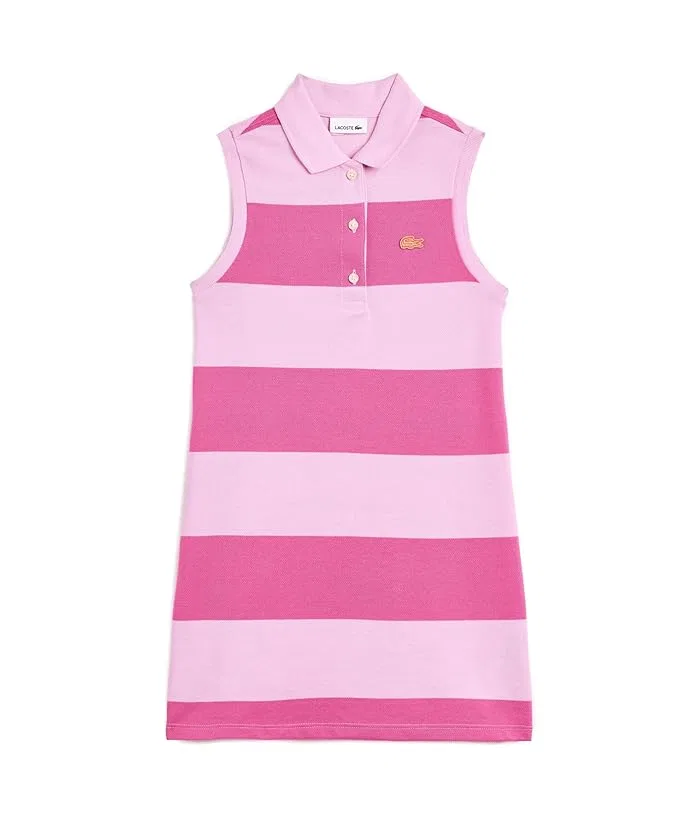 Платье без рукавов в полоску Pique Sleeveless Dress Lacoste Kids, Panorama