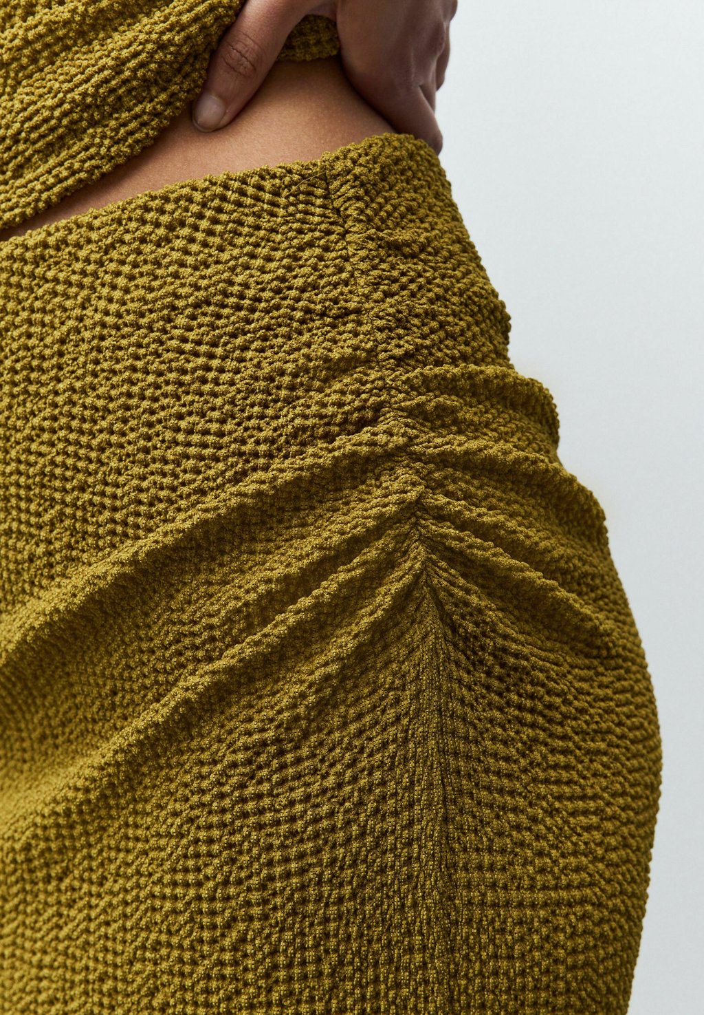 Юбка макси TEXTURE RUCHED Next, зеленый — фото 2