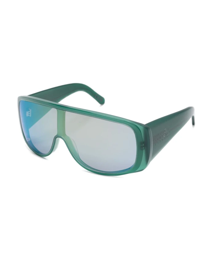 

Зеленые солнцезащитные очки из шелка и нейлона Mm6 Maison Margiela, зеленый