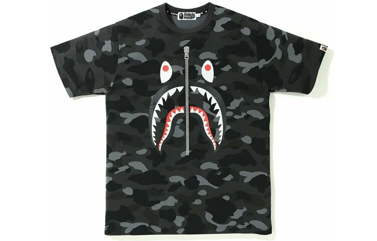 

Футболка Shark Series мужская камуфляжная черная A Bathing Ape, черный