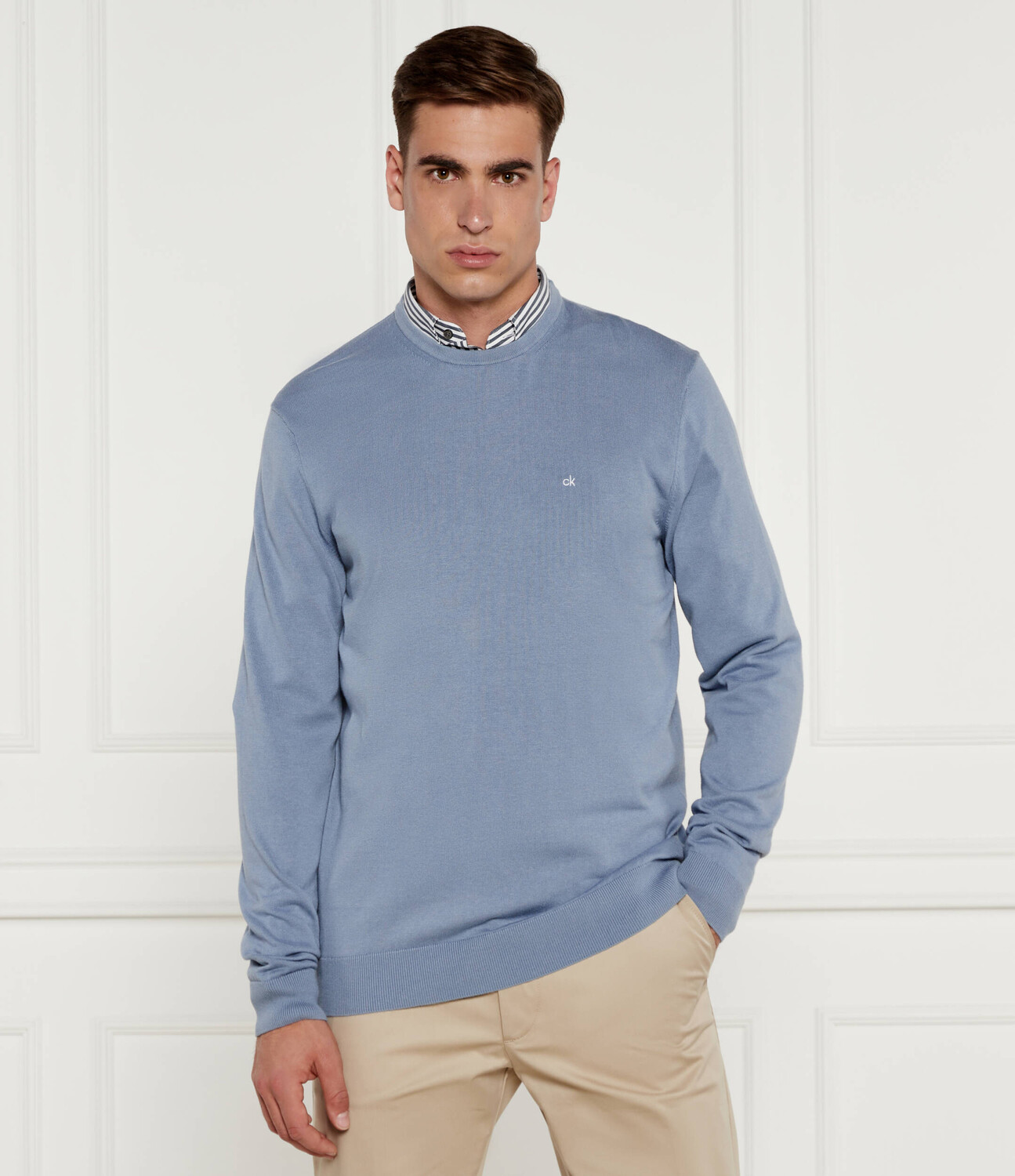 

Свитер Calvin Klein Regular Fit, небесно-голубой