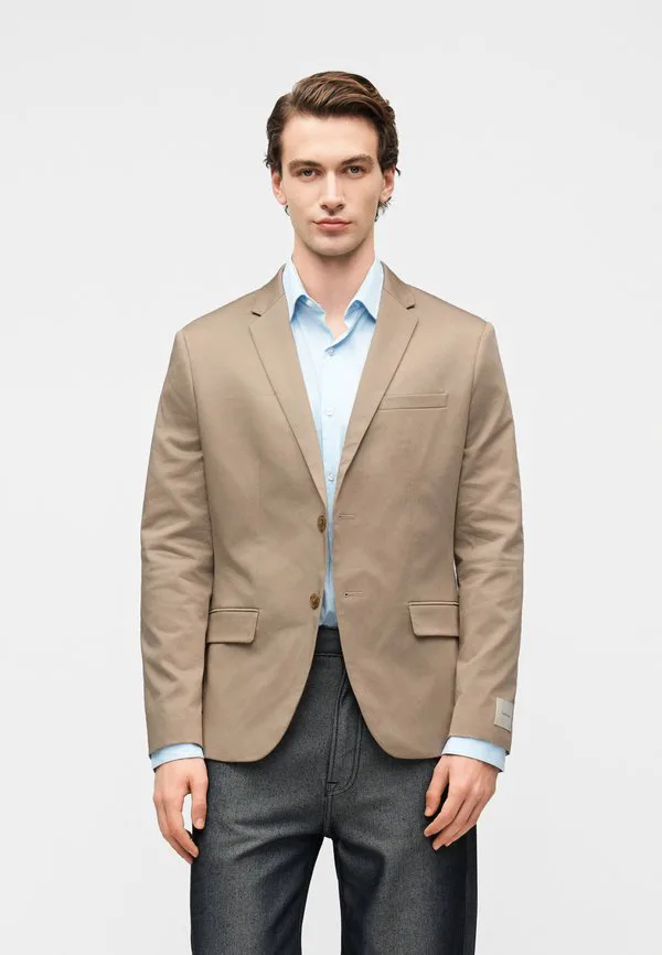 Приталенный сезонный пиджак-блейзер Calvin Klein, Vintage Khaki
