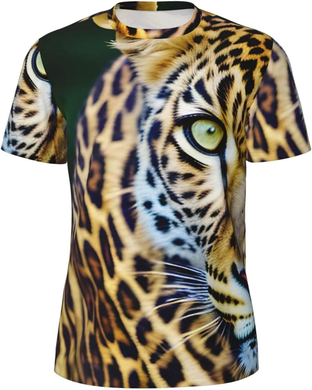 

Желтая футболка с леопардовым принтом, летняя, легкая и дышащая SDFHU