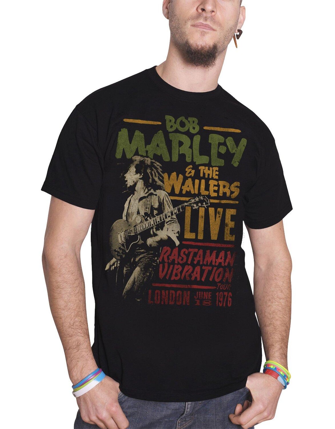 

Футболка Rastaman Vibration Tour 1976 Bob Marley, черный