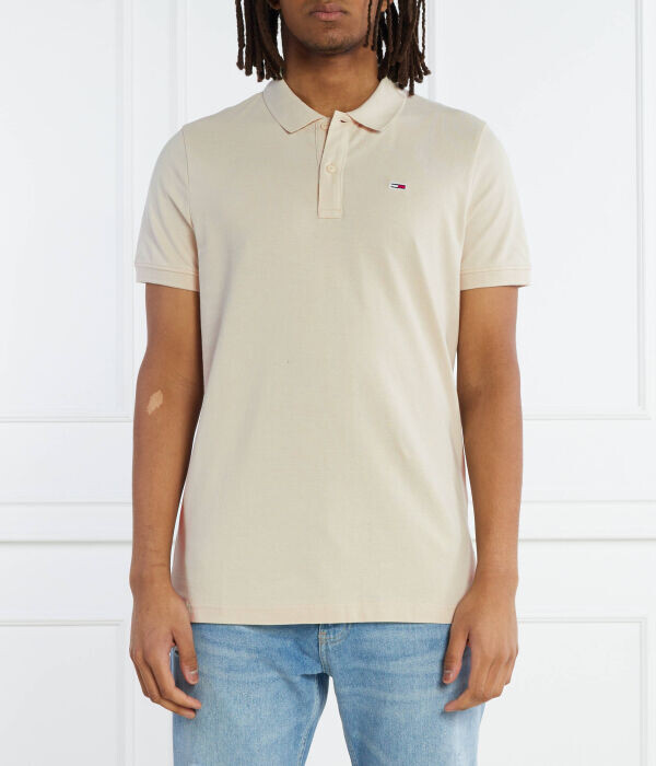 

Поло Tommy Jeans Placket Ext Slim Fit, желтый