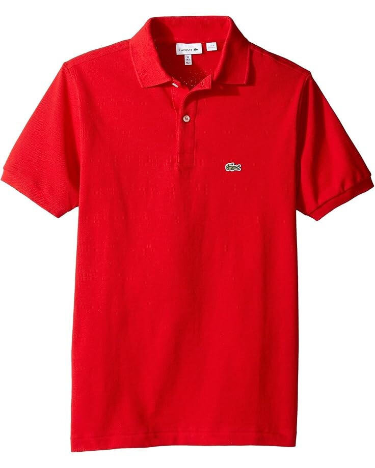 

Поло Lacoste Kids L1812 Short Sleeve Classic Pique Polo, красный