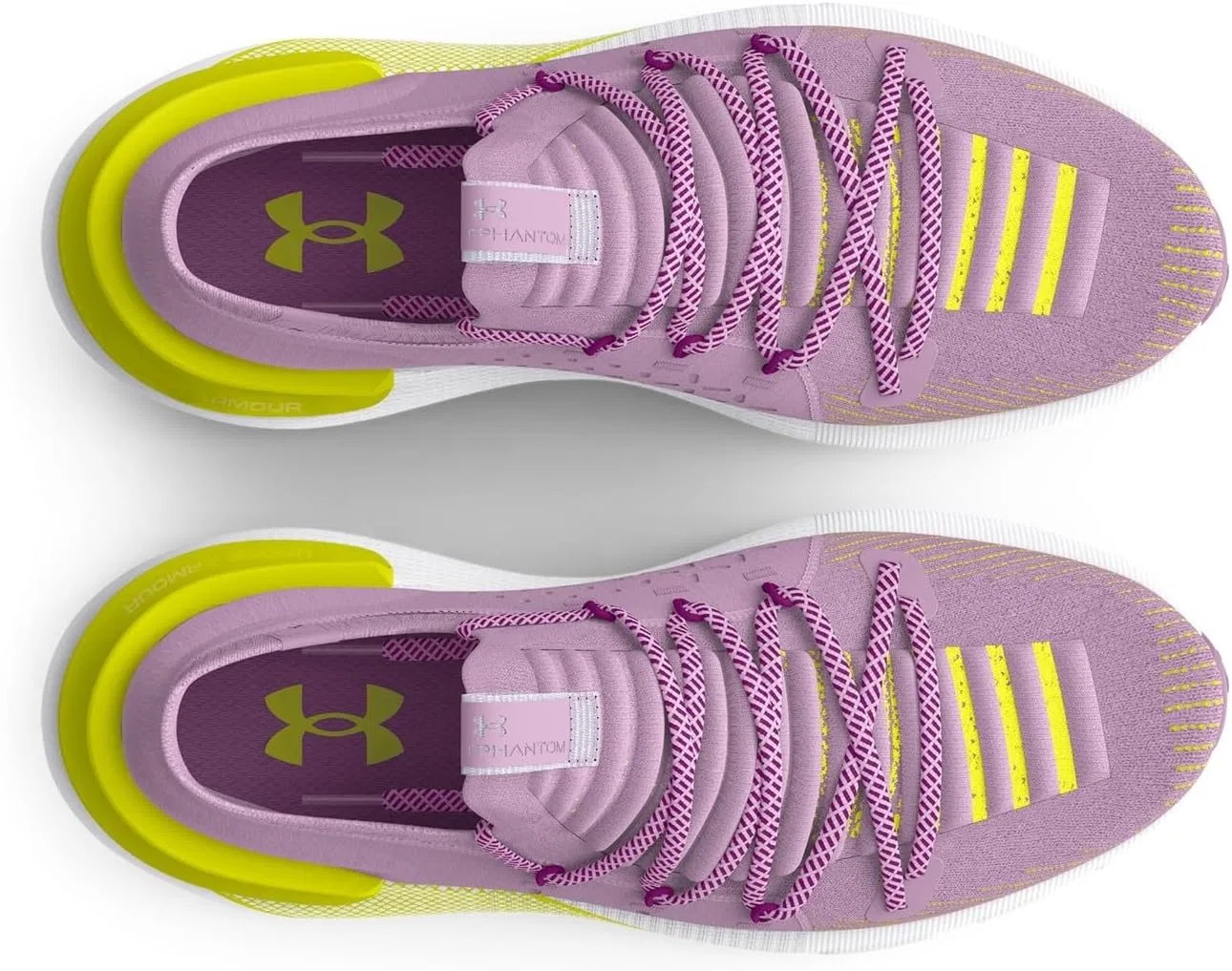 Кроссовки Under Armour HOVR Phantom 3, Fresh Orchid White Yellow Ray — фото 4