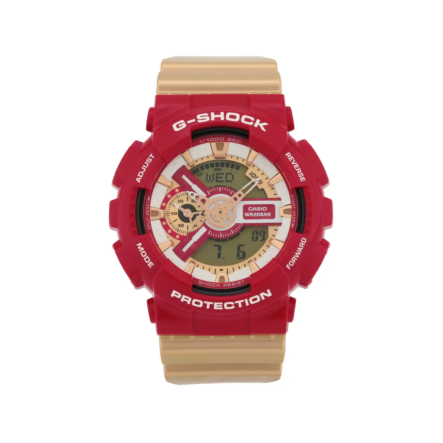 

CASIO Часы Men Liquid Crystal/Analog Dual Display Series Red Watch GA-110CS-4A