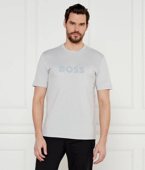 

Футболка мужская Boss Green хлопковая базовая, серый