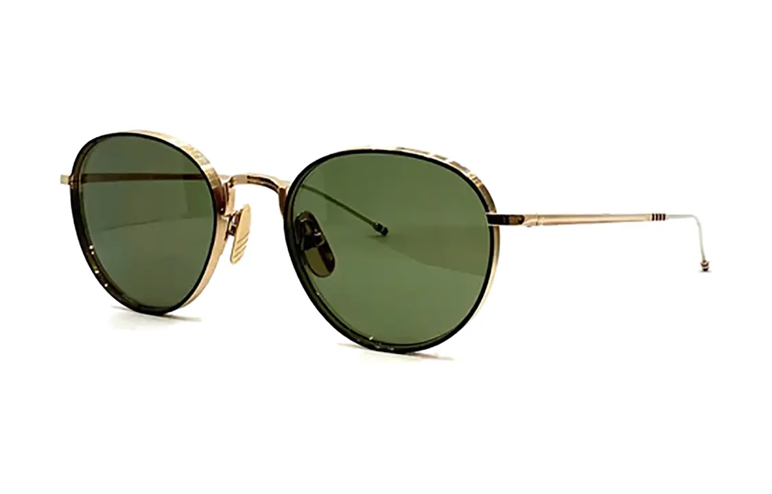 

THOM BROWNE Пантосы в оправе Солнцезащитные очки, Gold