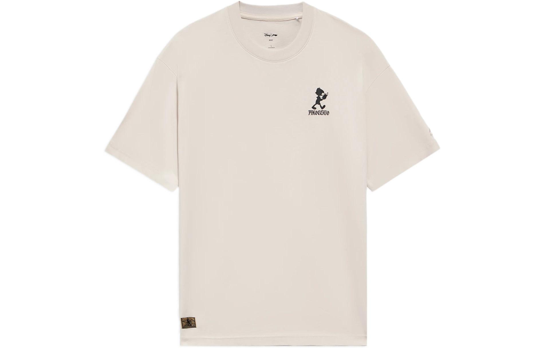 

Футболка LiNing x Disney Collaboration Sports Lifestyle Collection мужская бело-песочная серая