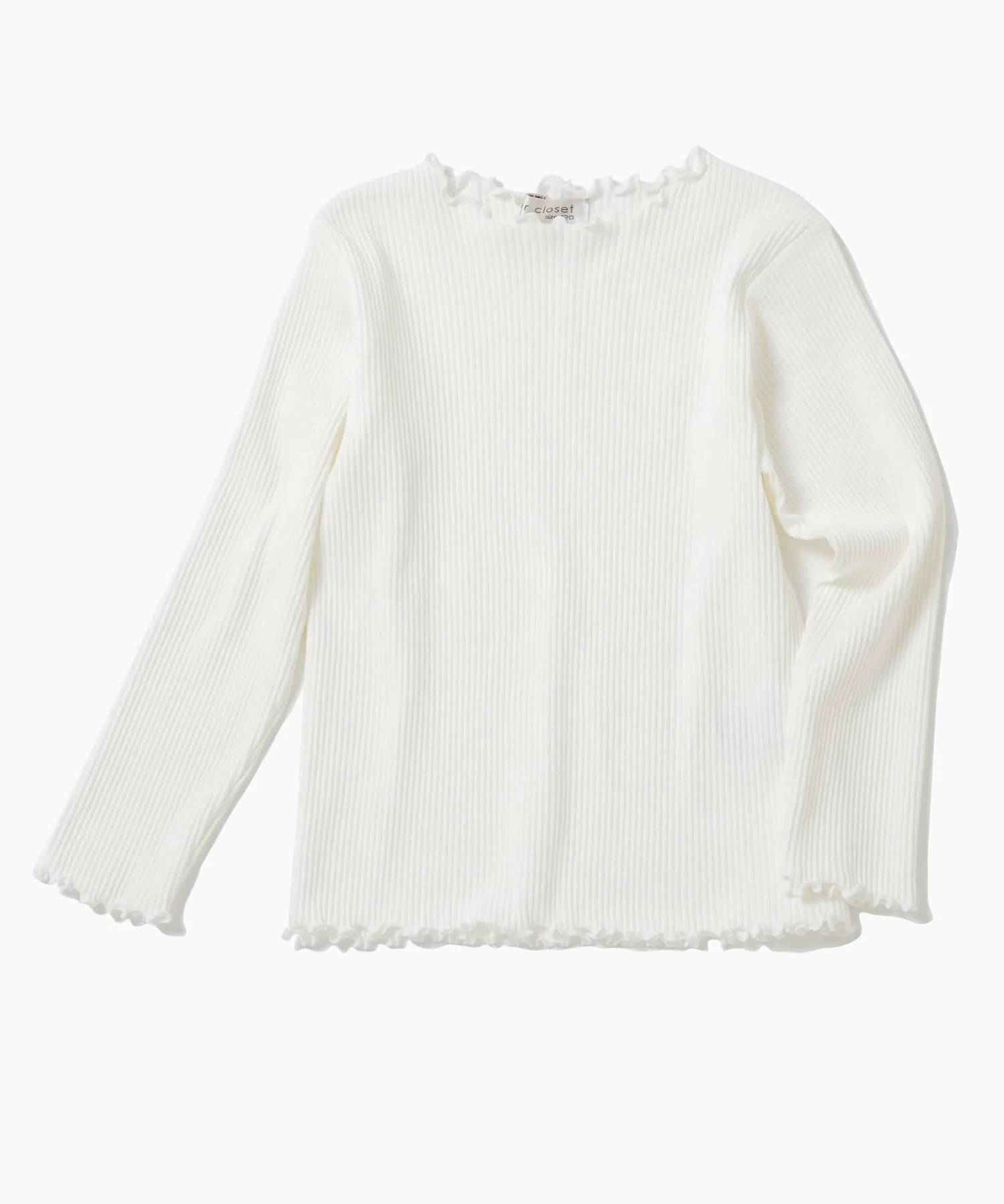 Ребристый топ с круглым вырезом Ever Closet, white — фото 3