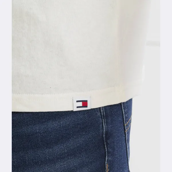 Футболка стандартного кроя Tommy Hilfiger, экрю — фото 4