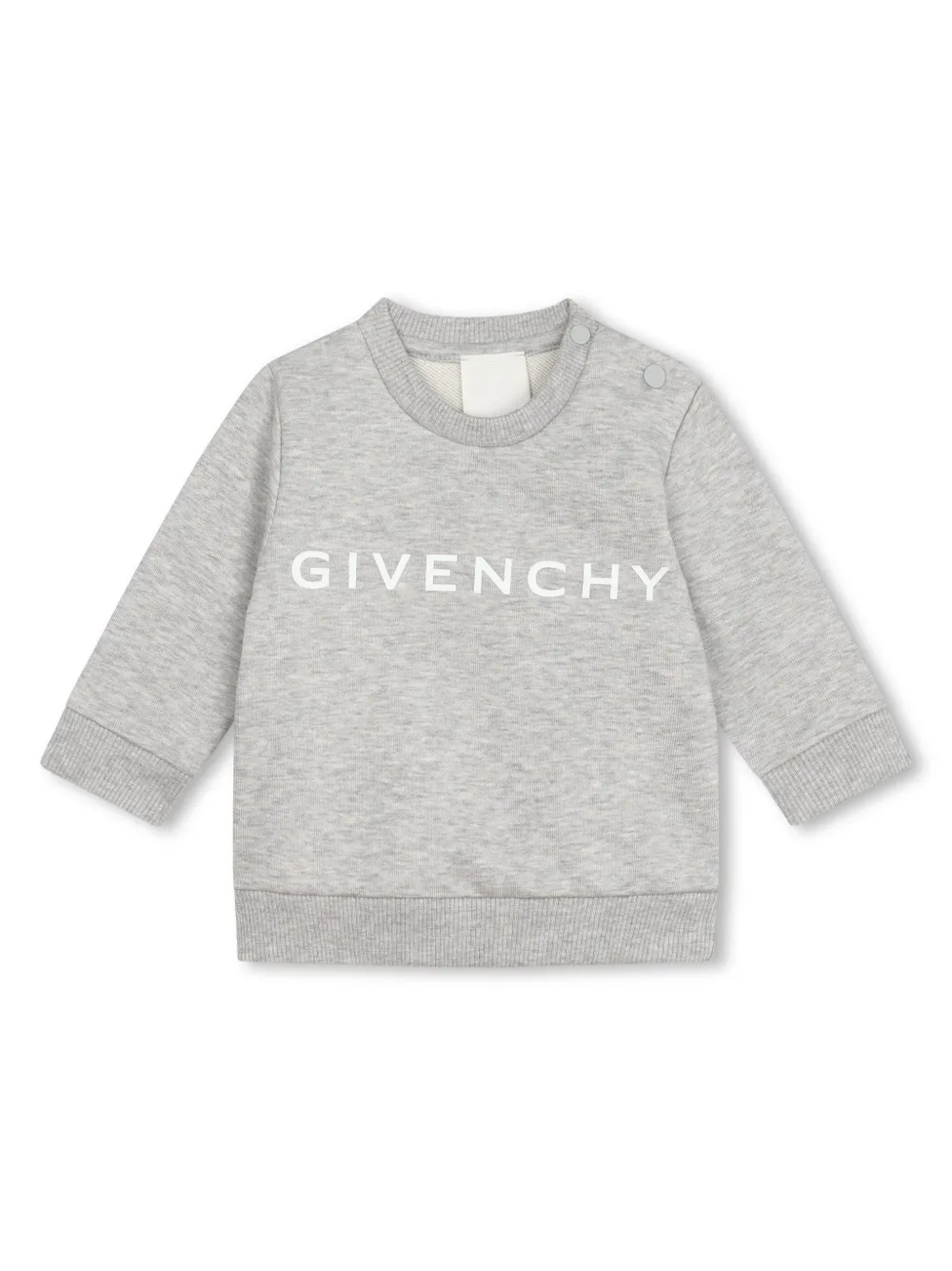 

Меланжевая толстовка с логотипом Givenchy Kids, серый