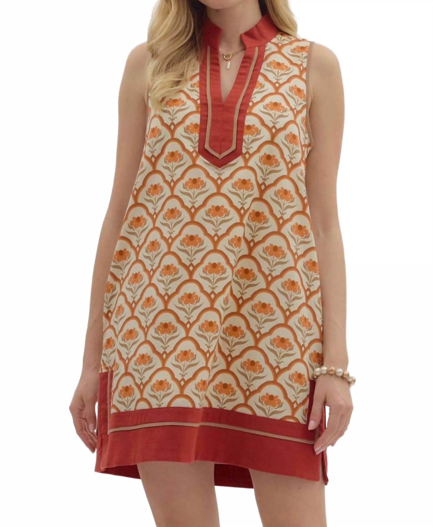 

Мини-платье Autumn Breeze с цветочным узором в виде фестончатого края Entro, floral scallop motif