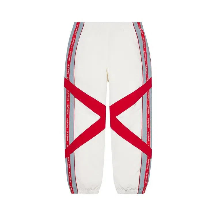 Спортивные брюки Supreme Cross Paneled Track Pant, белый