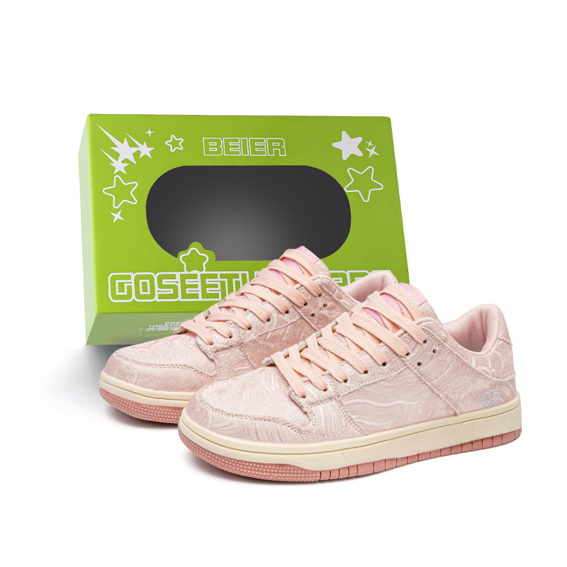 

BEIER Низкие скейтерские кроссовки унисекс розовые, цвет Pink