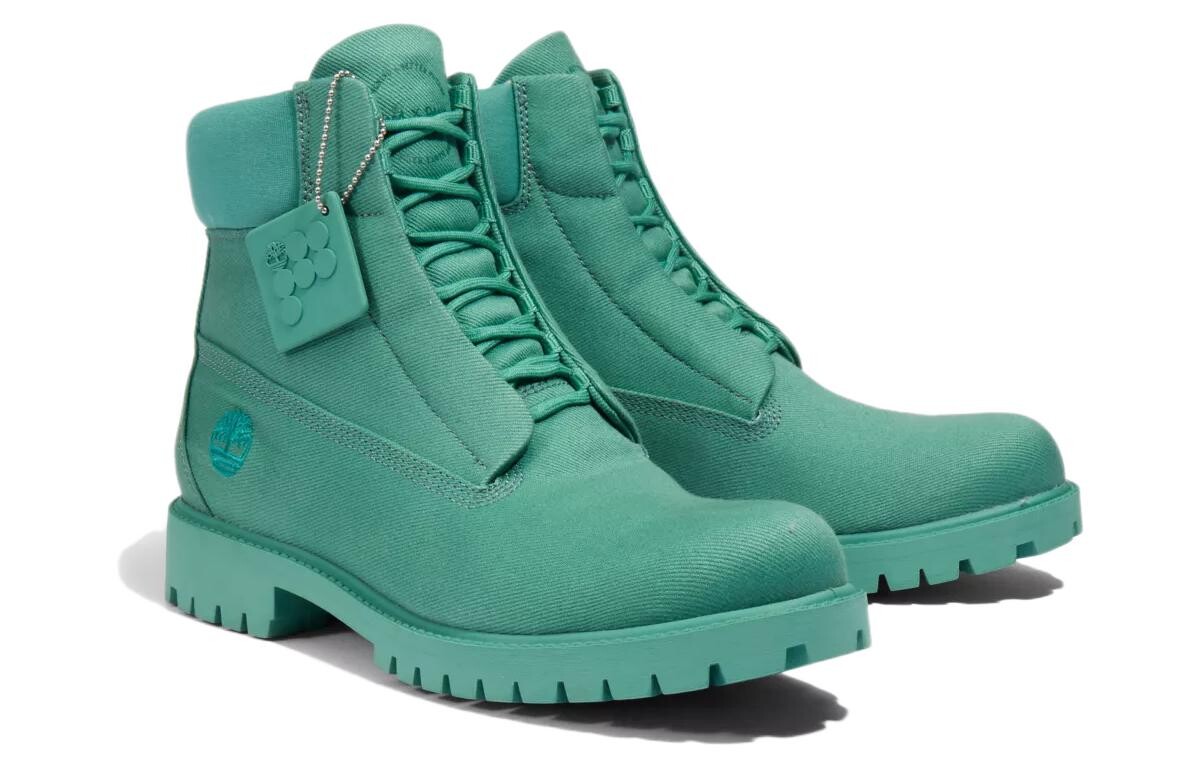 Мужские ботинки Timberland X Pangaia водонепроницаемые, бирюзовый — фото 4