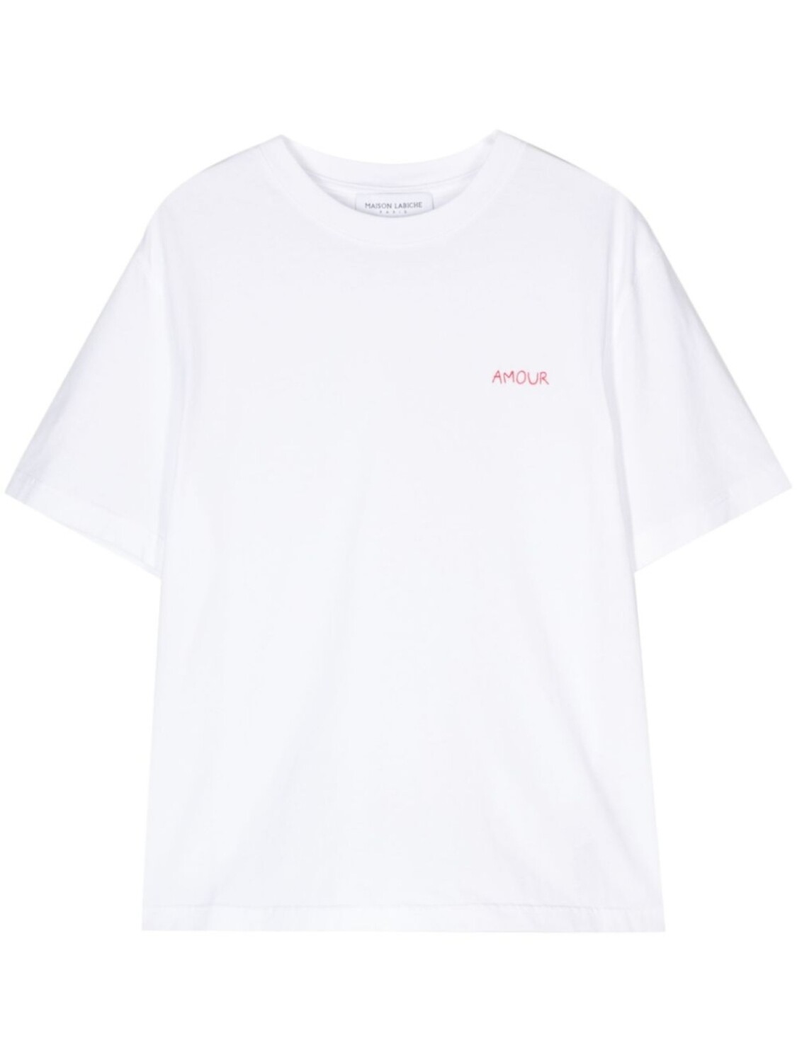 

Футболка с вышитой надписью Maison Labiche, белый