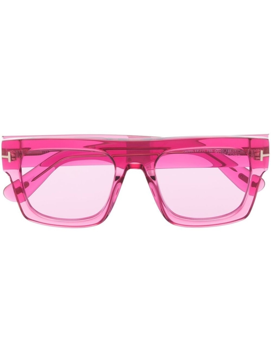 

TOM FORD Eyewear солнцезащитные очки в прозрачной квадратной оправе, розовый