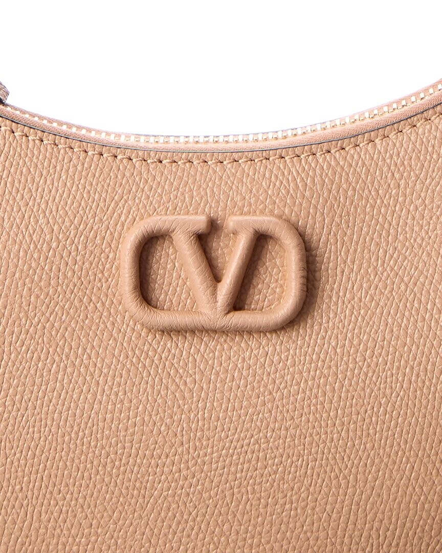 

Сумка на плечо Valentino из зернистой кожи с логотипом VLogo, розовый