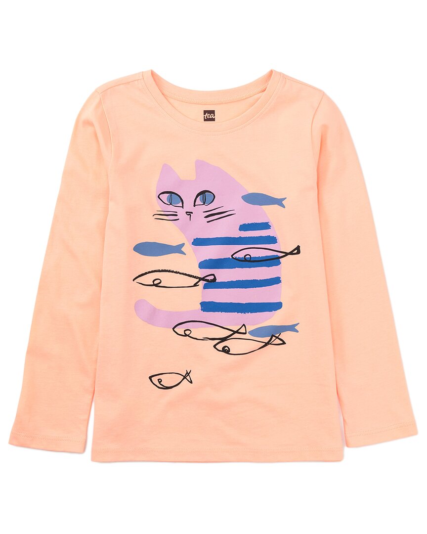 

Футболка с принтом Fishing Cat Tea Collection, розовый