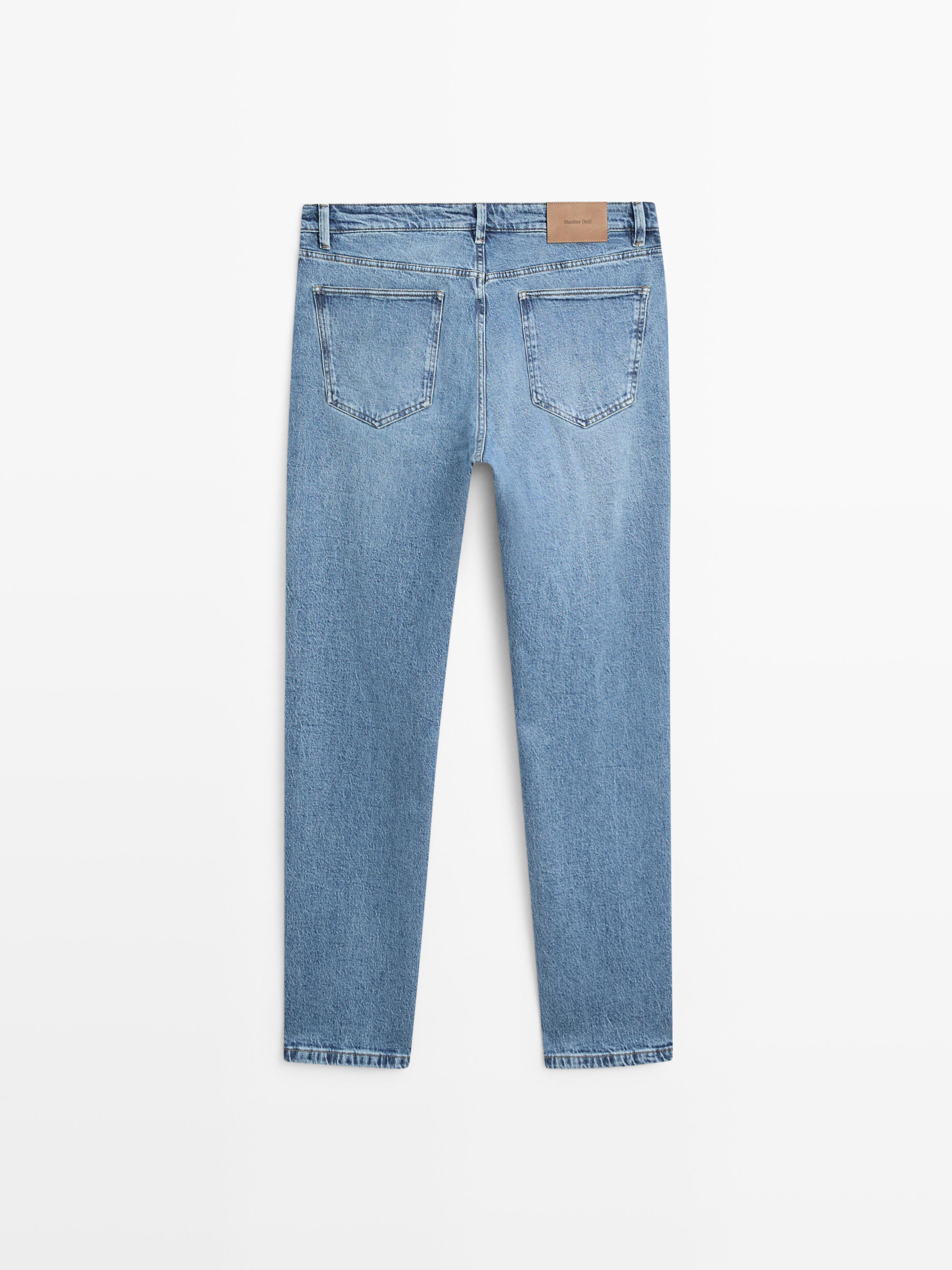 Джинсы зауженного кроя Massimo Dutti, light blue — фото 3