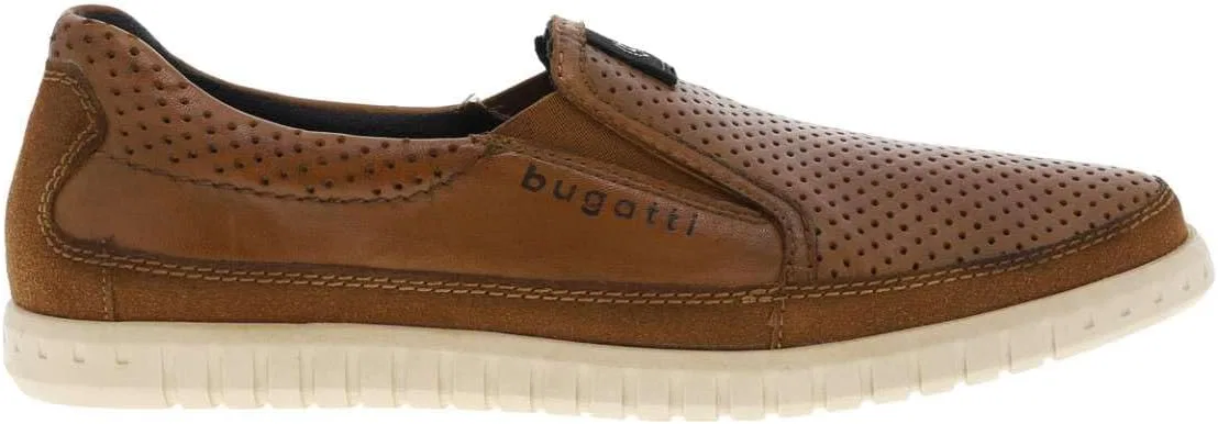 Лоферы кожаные BUGATTI leather loafers, Cognac — фото 2
