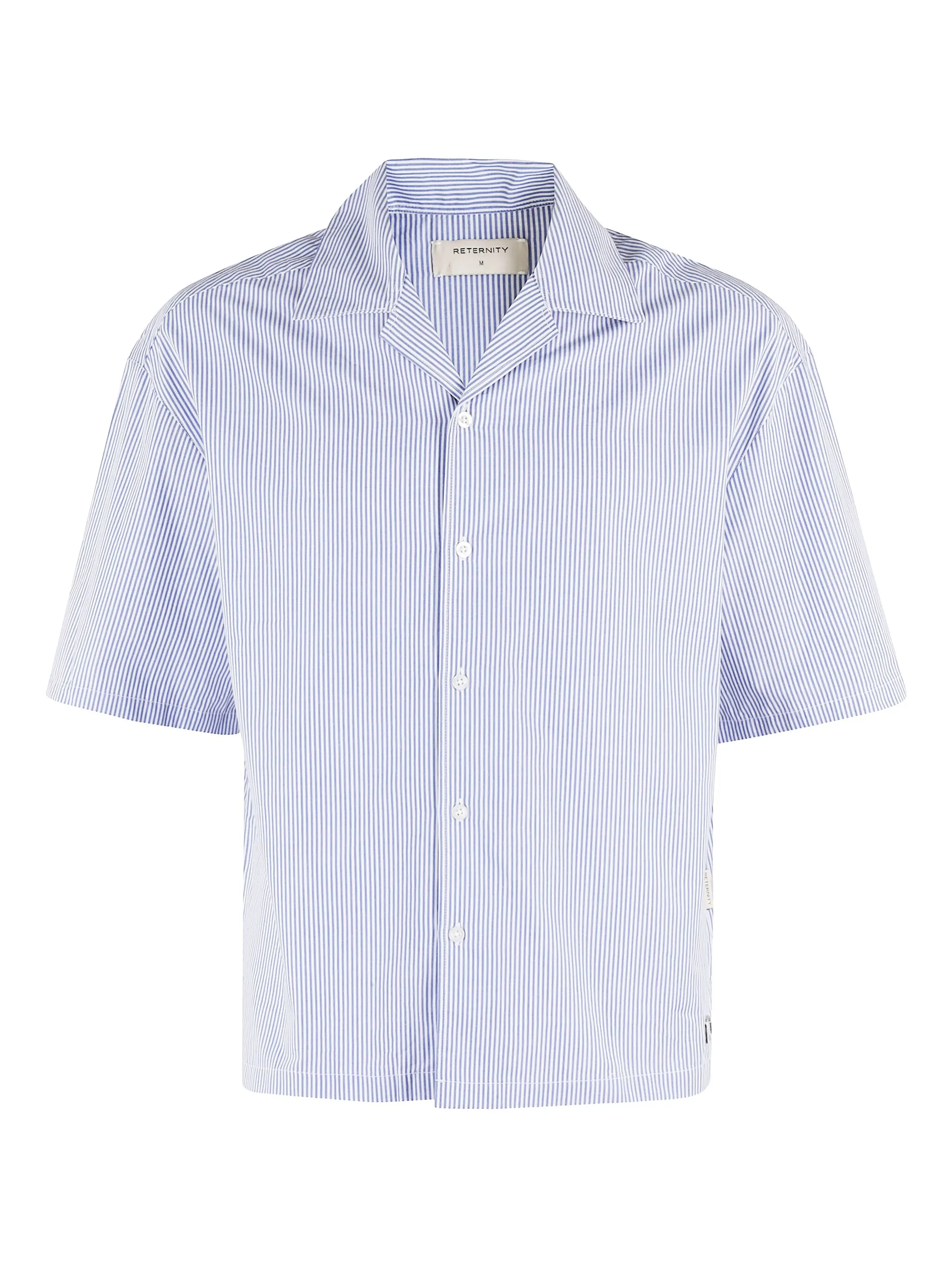

Полосатая рубашка с короткими рукавами Reternity, синий