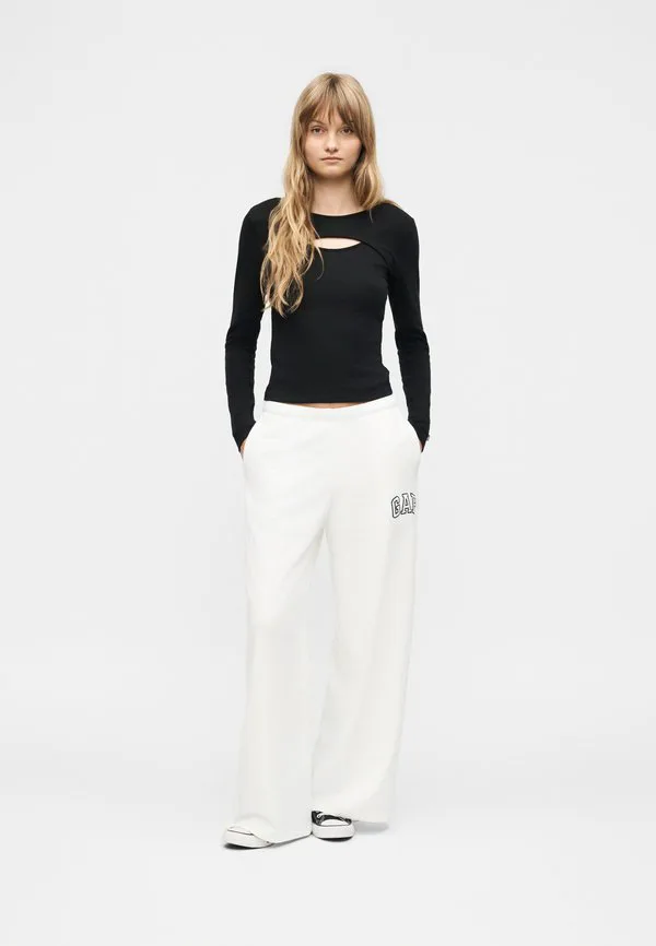 Футболка с длинными рукавами и вырезом логотипа Gap, Black — фото 2
