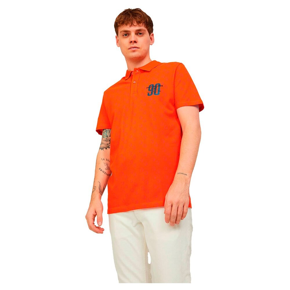 

Поло с коротким рукавом Jack & Jones Logan Aop, оранжевый