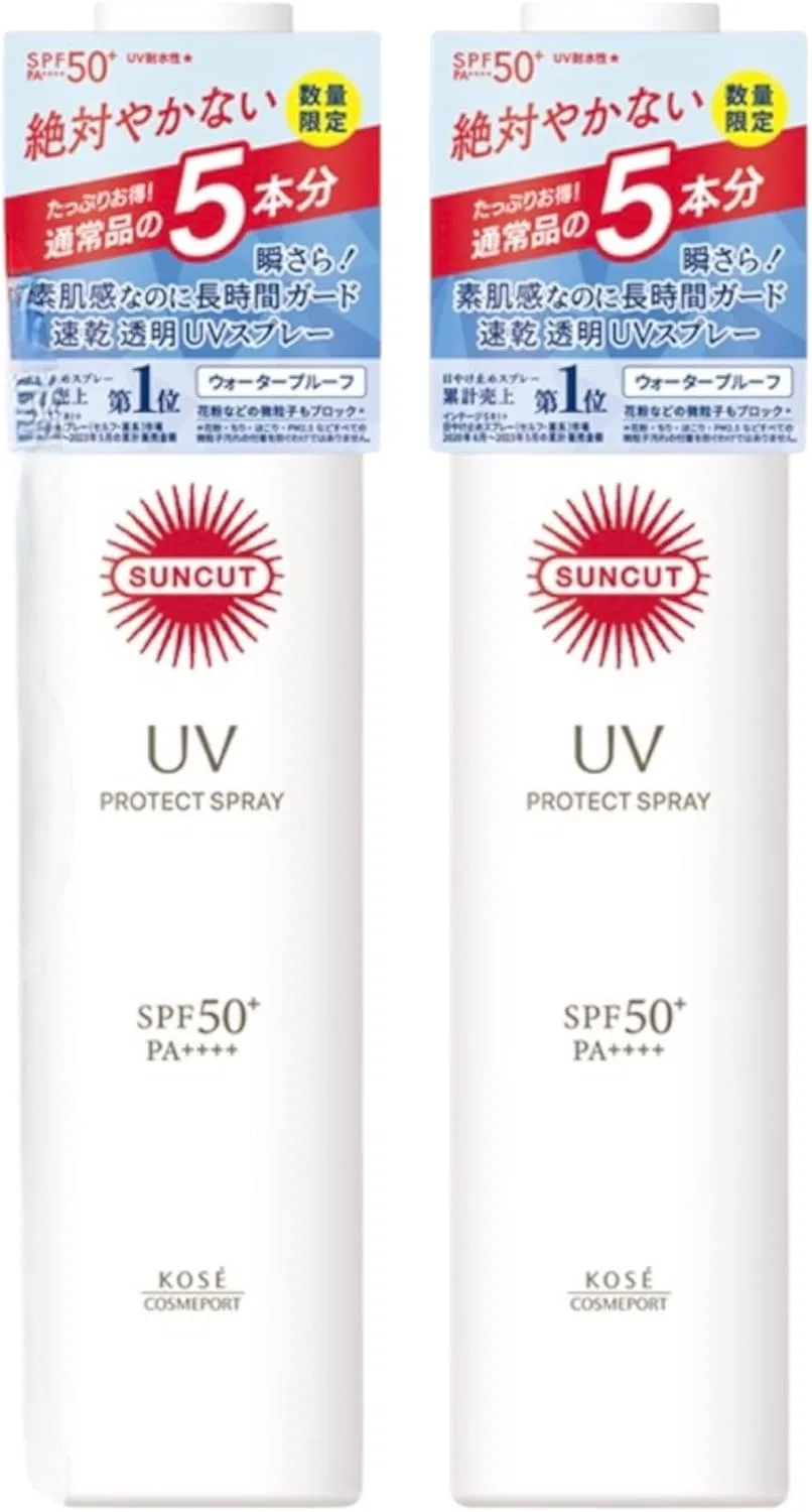 Солнцезащитный спрей SPF50+ PA+++ KOSE, 2 шт по 300 г, без запаха