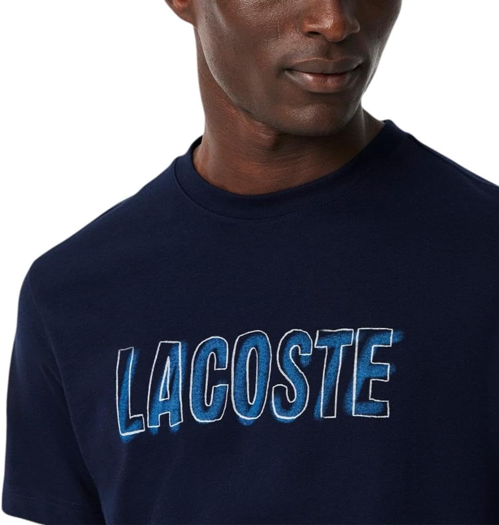 Футболка Lacoste Ultra Dry, мужская, с принтом, navy blue — фото 2