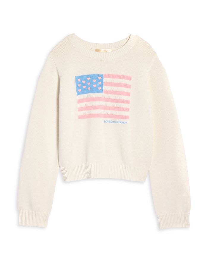 

Детский свитер Viennetta Flag — для девочек (большие размеры) LoveShackFancy, белый